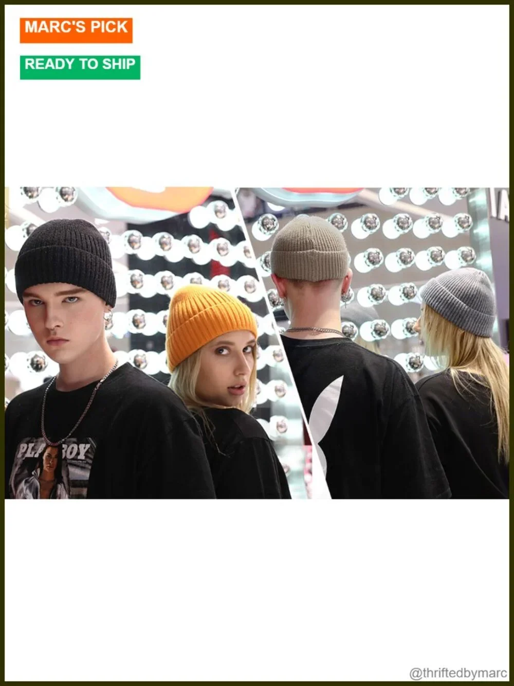 4 Pack Wool Fisherman Beanies Short Watch Caps